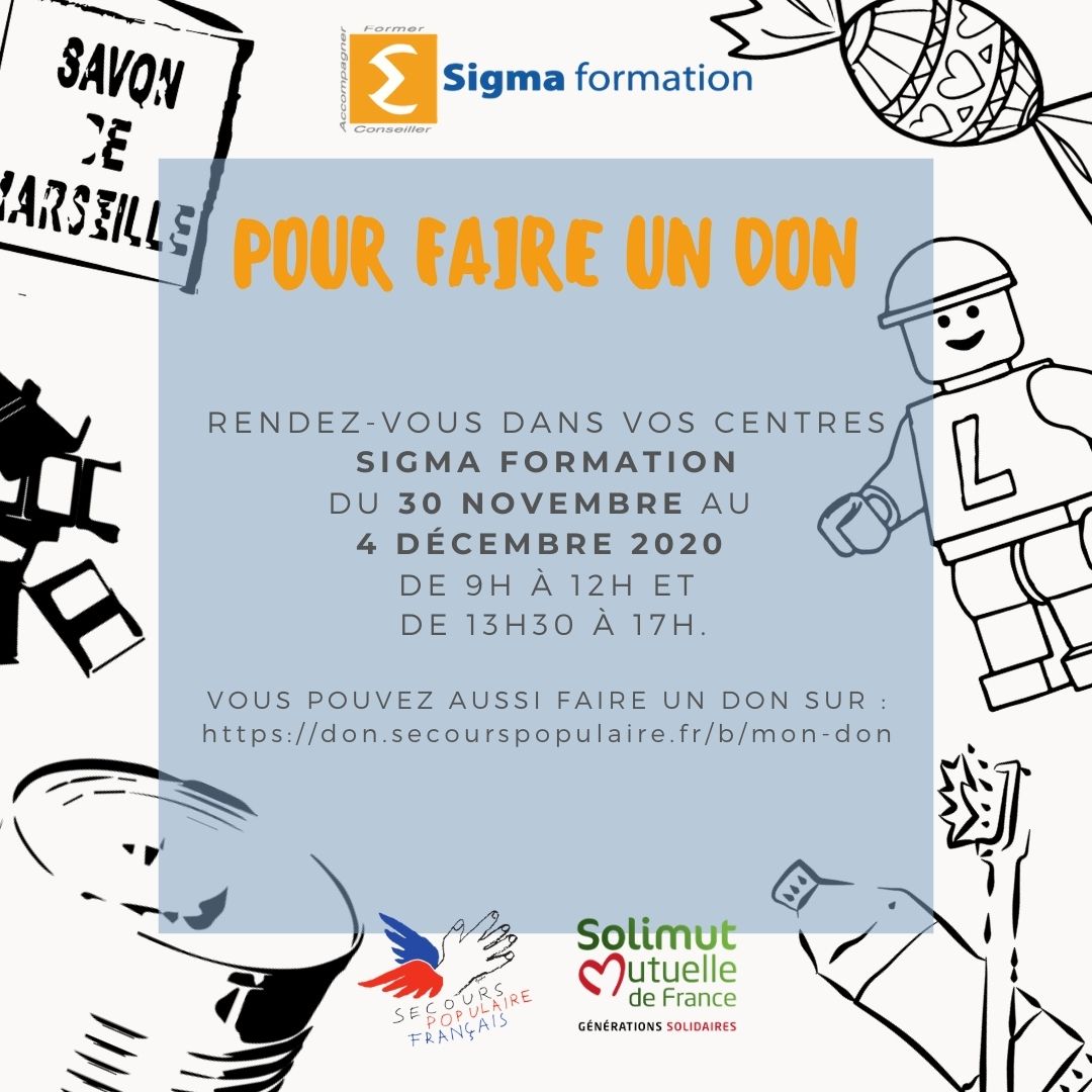 sigma_formation's tweet photo. Chaque année @SolimutMutuelle  apporte son aide au @secourspopulaire . Cette année, nous les aidons également dans leur récolte pour venir en aide aux plus démunis. 

#don #secourspopulaire #association #noel #collecte #jouet #denree https://t.co/PQhEy42Dhr