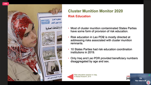 MAGsaveslives's tweet photo. MAG welcomes EORE AG's work to ensure latest @MineMonitor #CCM2020 report includes risk education⤵️
🧑🏫 Good progress on risk education, but only 2 States Parties (👏 #Iraq 🇮🇶 and #Laos 🇱🇦) are reporting their efforts in a gender- and age-disaggregated way. Room for improvement! https://t.co/5xYCKXccOd