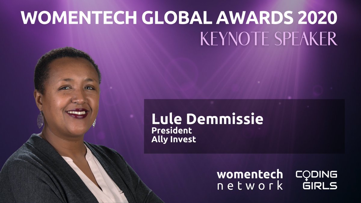 WomenTechNet's tweet photo. ⭐ “There is room in this tent,” @luledemmissie says the stock market needs to embrace diversity.

💼 Lule leads Ally Invest's Brokerage and Wealth Management.

🎫 Get your ticket: https://t.co/3qHITPxPmg

#womenintech #WomenTechNet #WTGA2020 #witawards #dita20 #witawards2020 https://t.co/OAo6rXRyYf
