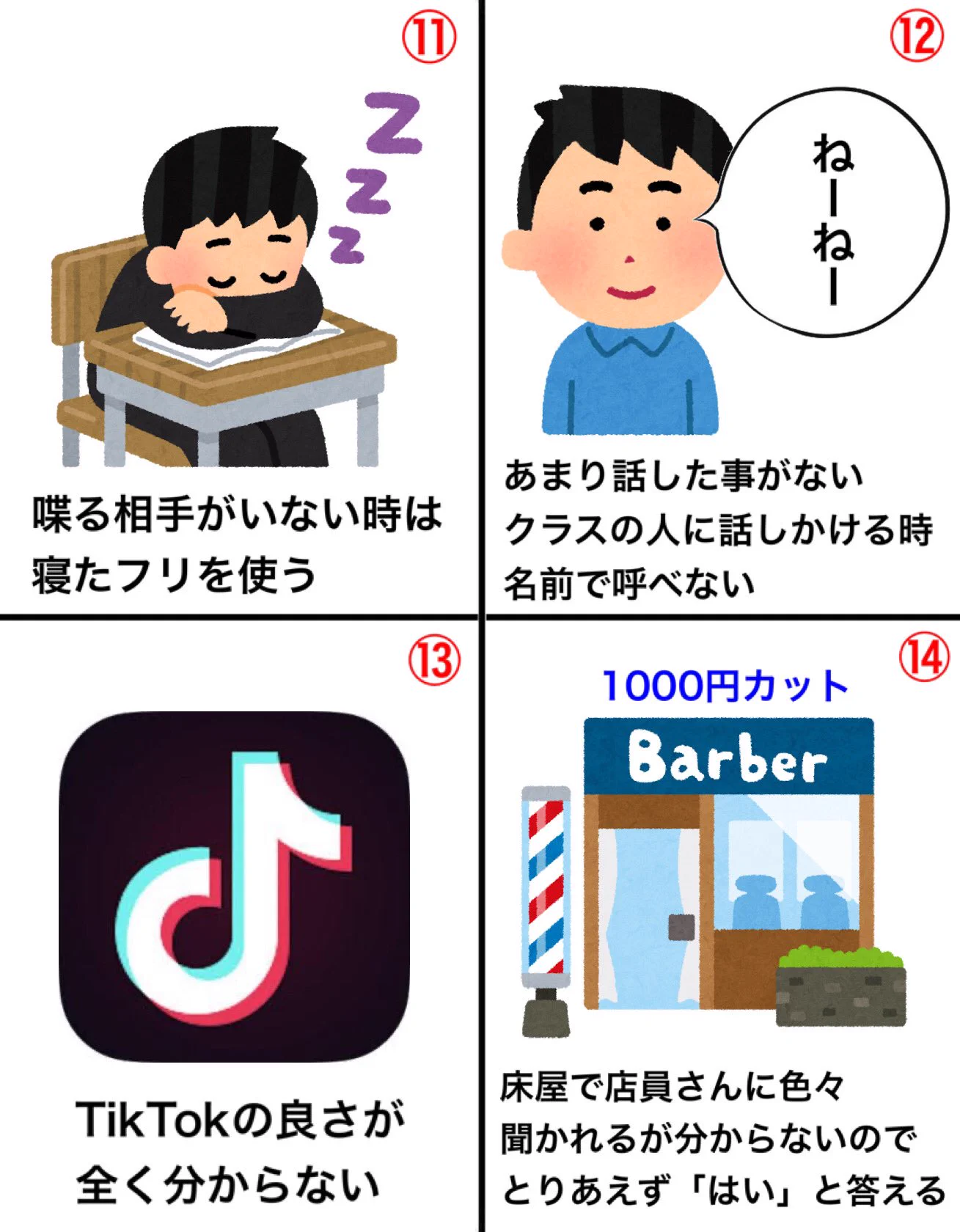 半分以上当てはまったら陰キャ．．．らしいのですが‼