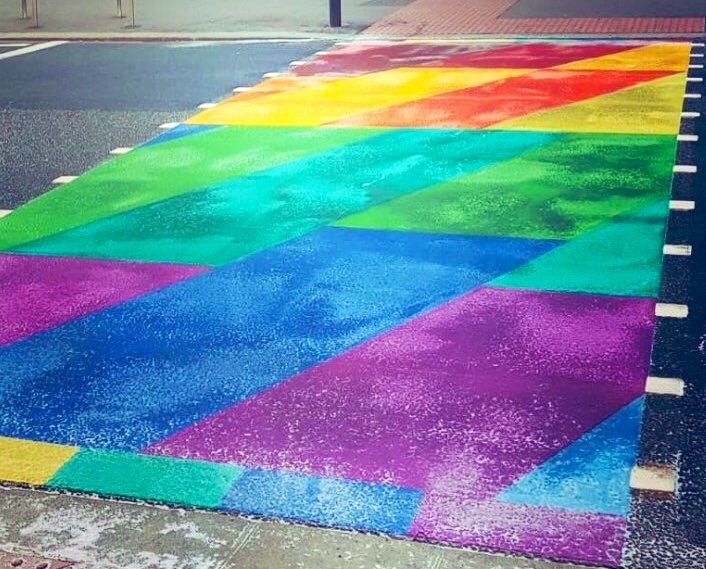 6/15. Waltham Forest (June 24th & July 5th 2019)As part of their Borough of Culture 2019 & Pride in the Borough celebrations, Waltham Forest installed a permanent rainbow crossing on Hoe Street. They was preceded by London’s first LGBT Bus shelter in Leyton Mills.