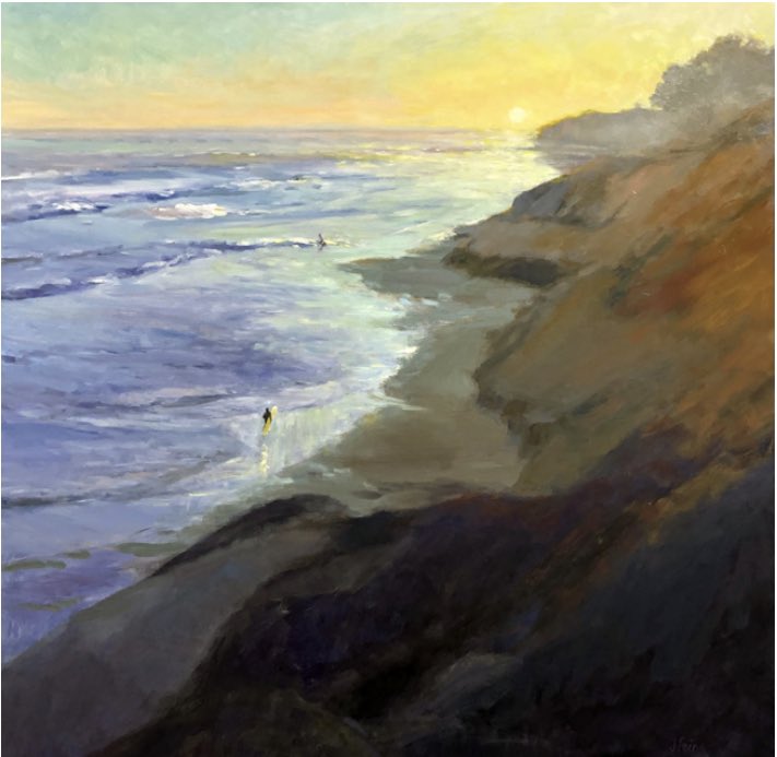 “I've always been fascinated by all that I see in the natural world” says Judith Feins “My passion for studying and portraying that beauty is the force behind my #paintings.”
Feins has a painting hanging in the deYoung Open #exhibit.
* “Last Wave”, #oil on board  , 24” x 24”