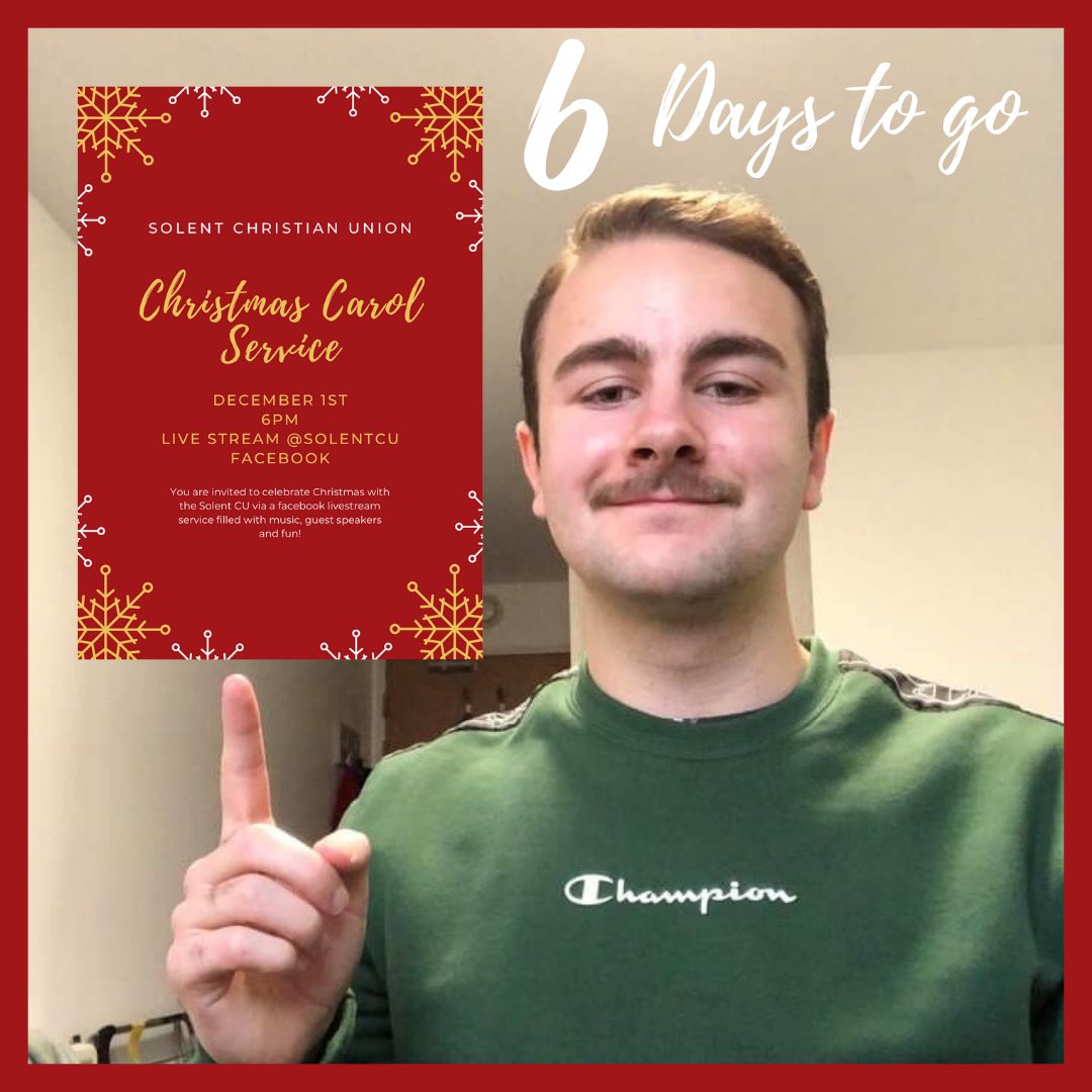 SolentCU's tweet image. 6 days to go until our Christmas Carol livestream service!🎄👀