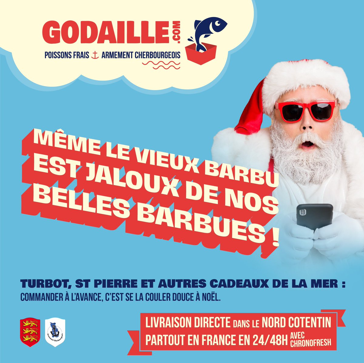 GodailleCom's tweet photo. 𝑴𝒆𝒕𝒕𝒆𝒛 𝒍𝒆 𝑻𝒖𝒓𝒃𝒐𝒕, 𝒑𝒂𝒔𝒔𝒆𝒛 𝒄𝒐𝒎𝒎𝒂𝒏𝒅𝒆 𝒎𝒂𝒊𝒏𝒕𝒆𝒏𝒂𝒏𝒕 !
Passez commande avant le 18 décembre sur notre site https://t.co/3Nextya7Ax
#cherbourgencotentin #poissonfrais #poissonnerie #livraisonadomicile #normandie #cotentinunique #circuitcourt https://t.co/K43vDDKBBi