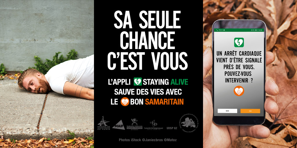 SDIS62's tweet photo. Les #BonsSamaritains peuvent être les premiers à intervenir à temps pour sauver une victime d’#arrêtcardiaque. N’hésitez plus, rejoignez Le Bon Samaritain et téléchargez l'application #StayingAlive !  #gestesquisauvent
https://t.co/zcgKfoKhar  https://t.co/BCbbcWhtKE 
@Udsp62 https://t.co/BI1rluzRjV