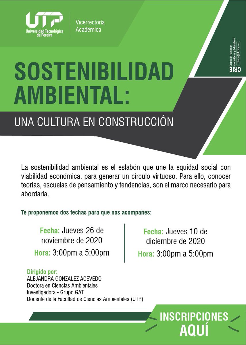 UTPereira's tweet photo. ¡Este es un mensaje para nuestros #DocentesUTP ! No te pierdas nuestro taller de sostenibilidad ambiental 

Aquí te dejamos el link de inscripción:

https://t.co/MxTj26hi98

#UTPereira #UTPAvanza #SoloEnlaUTP #sostenibilidad #medioambiente https://t.co/J9Ux3YD7rz