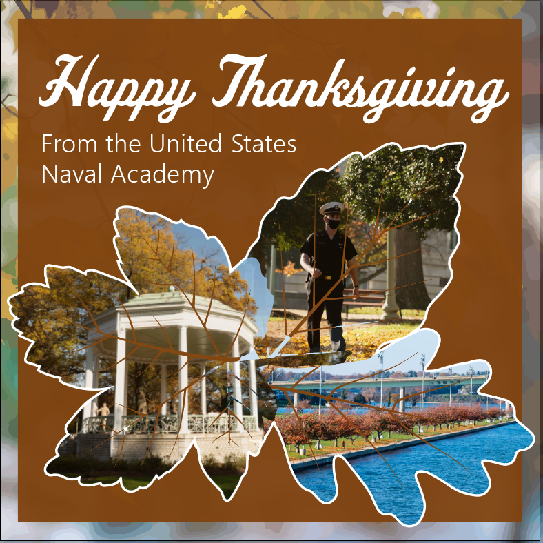 NavalAcademy's tweet photo. Happy Thanksgiving! 🦃 https://t.co/d8xJeQKorg