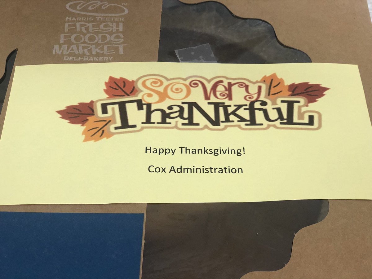 FrankWCoxHS's tweet photo. Cox Falcons, enjoy your break and remember to relax! We appreciate you! 🦃 https://t.co/YxZ0pkm5he