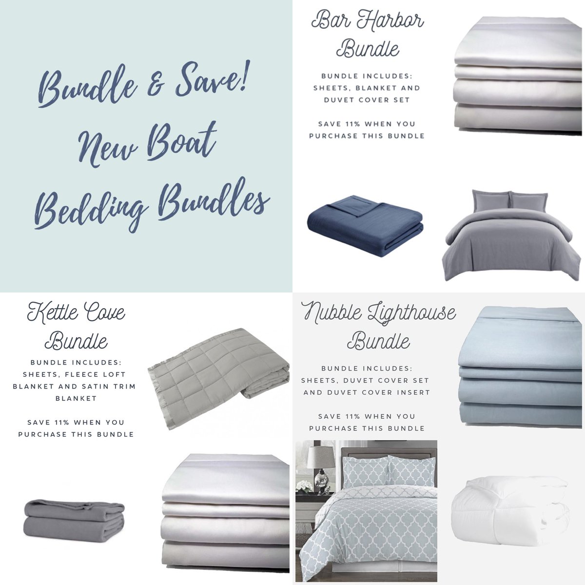 ILuvSailing's tweet photo. 🌟BUNDLE &amp; SAVE! - 3 New Boat Bedding Bundles🌟 - https://t.co/FrH5UN056r https://t.co/731M7ICtPL