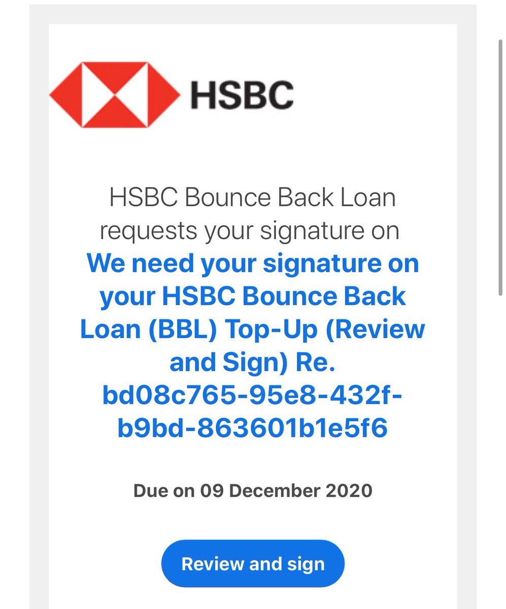 Ravs88's tweet photo. @Bounce_BackLoan HSBC must be listening! For the past few day’s all I have done is comment on here saying I have heard nothing. Applied on the 10th, echo sign just now 😍😀 for business account holder. Hang in there HSBC’ers! https://t.co/CHTbPxp9qH