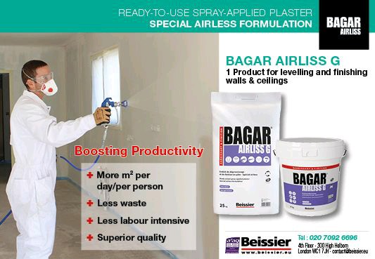 abarbeau44's tweet photo. BAGAR Airliss G, Ready-Mixed spray applied plaster, will now be stocked and readily available from Pat McDonnell Paints in Ireland. Competitively priced on individual bags or pallet quantities. Great value €/kg.

Contact: Donal O'Halloran on 021 427 5781 
Bachelors Quay, Cork https://t.co/ebI5FDfl6F