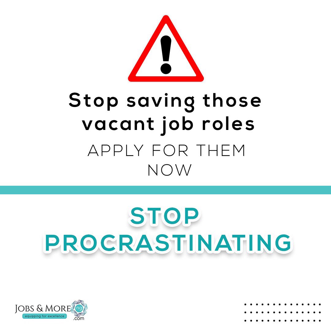 jobsandmoreng's tweet photo. Take that bold step today. Apply for all the Vacancy Roles youβve been stalling on applying for.
#jobsandmoreng #cvcreation #coverlettercreation #recruitment #jobs #cvreview #resumewriting #jobseekers #jobopportunities #interviewmockup #certifications #cvwriting #applynow https://t.co/cFz7oqP0QF