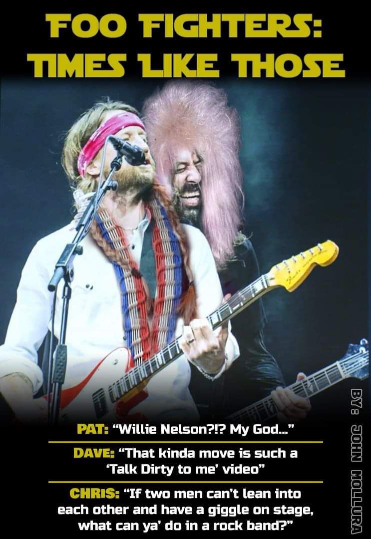 john_mollura's tweet photo. Hey @foofighters, I fixed your photo.
For anyone that is a fan of The Foos I highly recommend checking out their "#TimesLikeThose" 25th Anniversary video - it is hilarious and anyone who has seen the video you know what this is all about ;)
@ChrisShiflett71 @NastyLittleMan https://t.co/FC86xmhASM