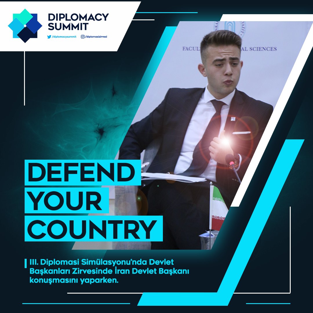 Bütün ülkeler üzerine gelse de, sen orada varlık göstererek kendini ve ülkeni en iyi şekilde temsil et! Biliyoruz ki varlığın karşındakileri daima ürkütecek!
Find Your Strategy, Defend Your Country!
#DiplomasiZirvesi #Diplomasi #Diplomacysummit #Diplomacy #Siyaset #Politics