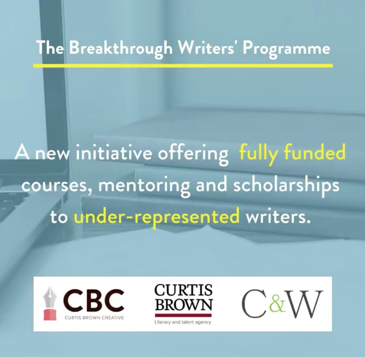 The Bookseller On Twitter I Believe We Ll Find Some Amazing Writers Through Our New Programme And I M Excited At The Prospect Of Supporting Their Development Cbcreative Announces A New Breakthrough Writers Programme The Bookseller On Twitter I Believe We Ll Find Some Amazing Writers Through Our New Programme And I M Excited At The Prospect Of Supporting Their Development Cbcreative Announces A New Breakthrough Writers Programme