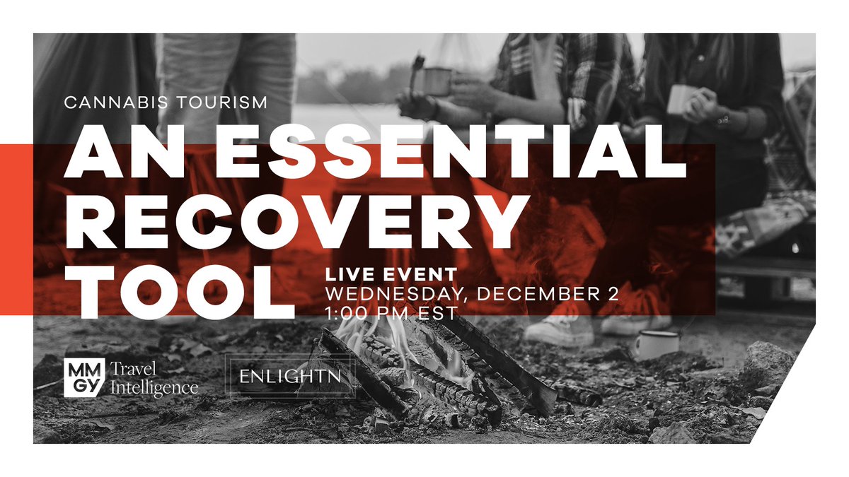 Join MMGY Travel Intelligence and Enlightn Strategies as they dive into the opportunities, issues and strategies surrounding Cannabis Tourism on December 2 at 1 p.m. EST. Register for the webinar here: bit.ly/3eT273i