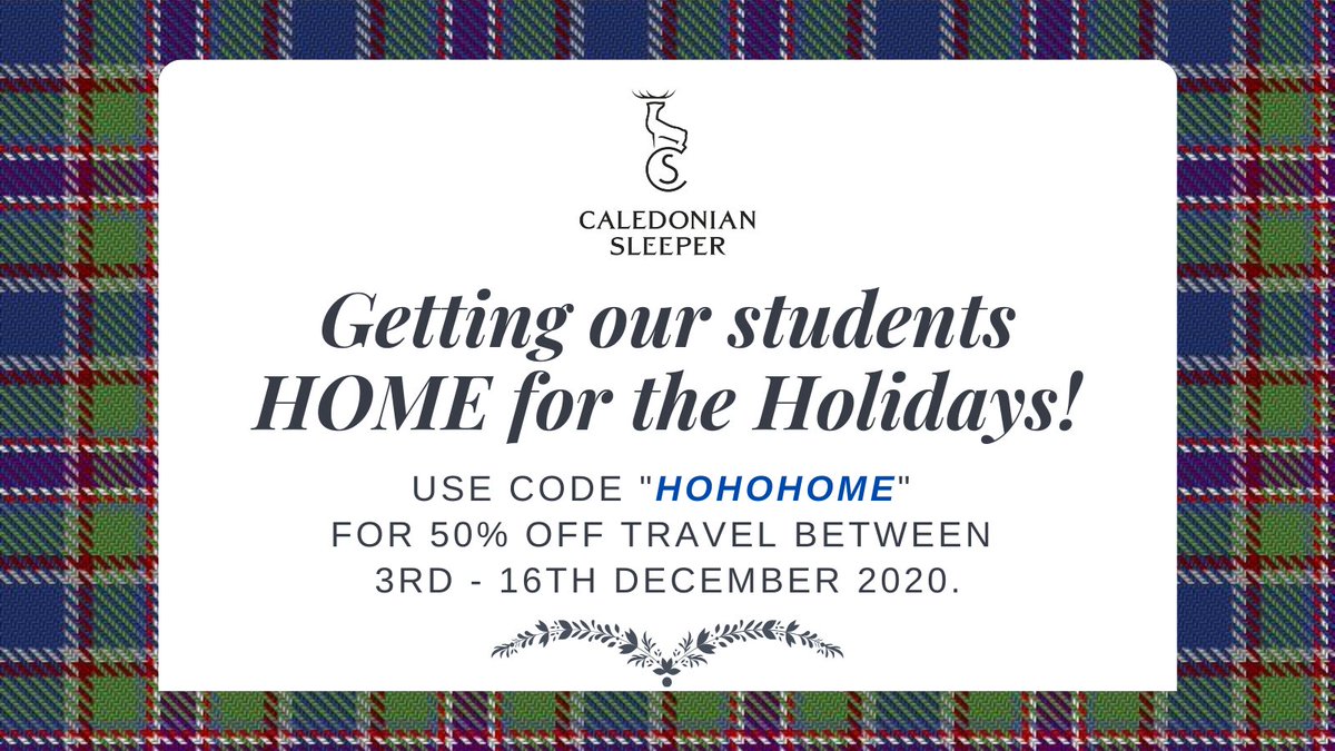 CalSleeper's tweet photo. Are you a student travelling home for the holidays? We've got you covered!๐๏ธ
Use promo: HOHOHOME
& receive 50% off* your booking if you travel between 3-16 Dec!
Book now๐ https://t.co/MKhlos8vQ9
*cannot be used with any other offer or discount.
#StudentTravelWindow https://t.co/SqHcXDiKa5