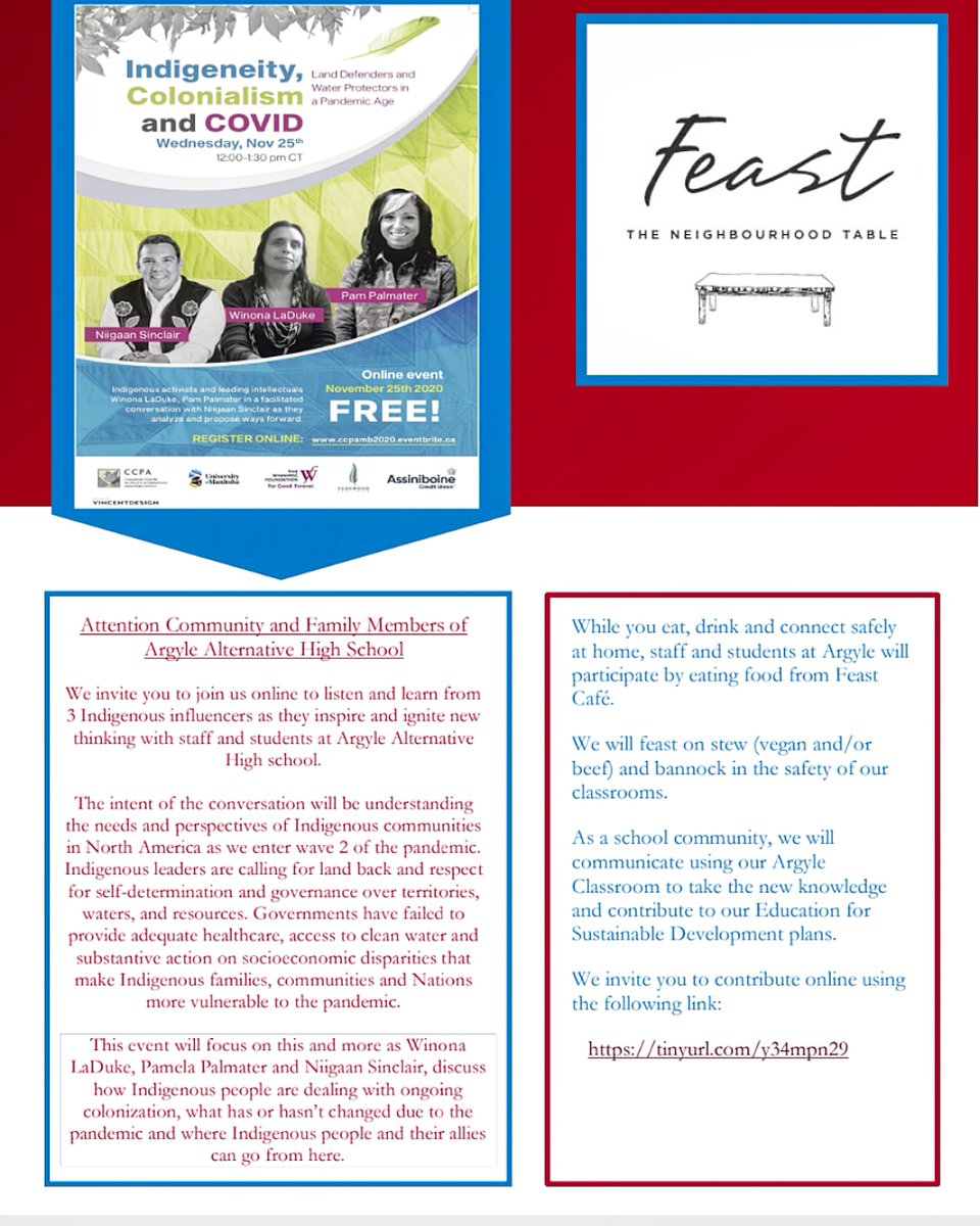 Join us today at noon as we listen and learn from three #indigenousinfluencers, as they #inspire and #ignite new thinking with staff and students at Argyle Alternative High School.
We invite you to participate online: eventbrite.ca/e/indigeneity-…
#schoolcommunity #wsd #wsdstudents