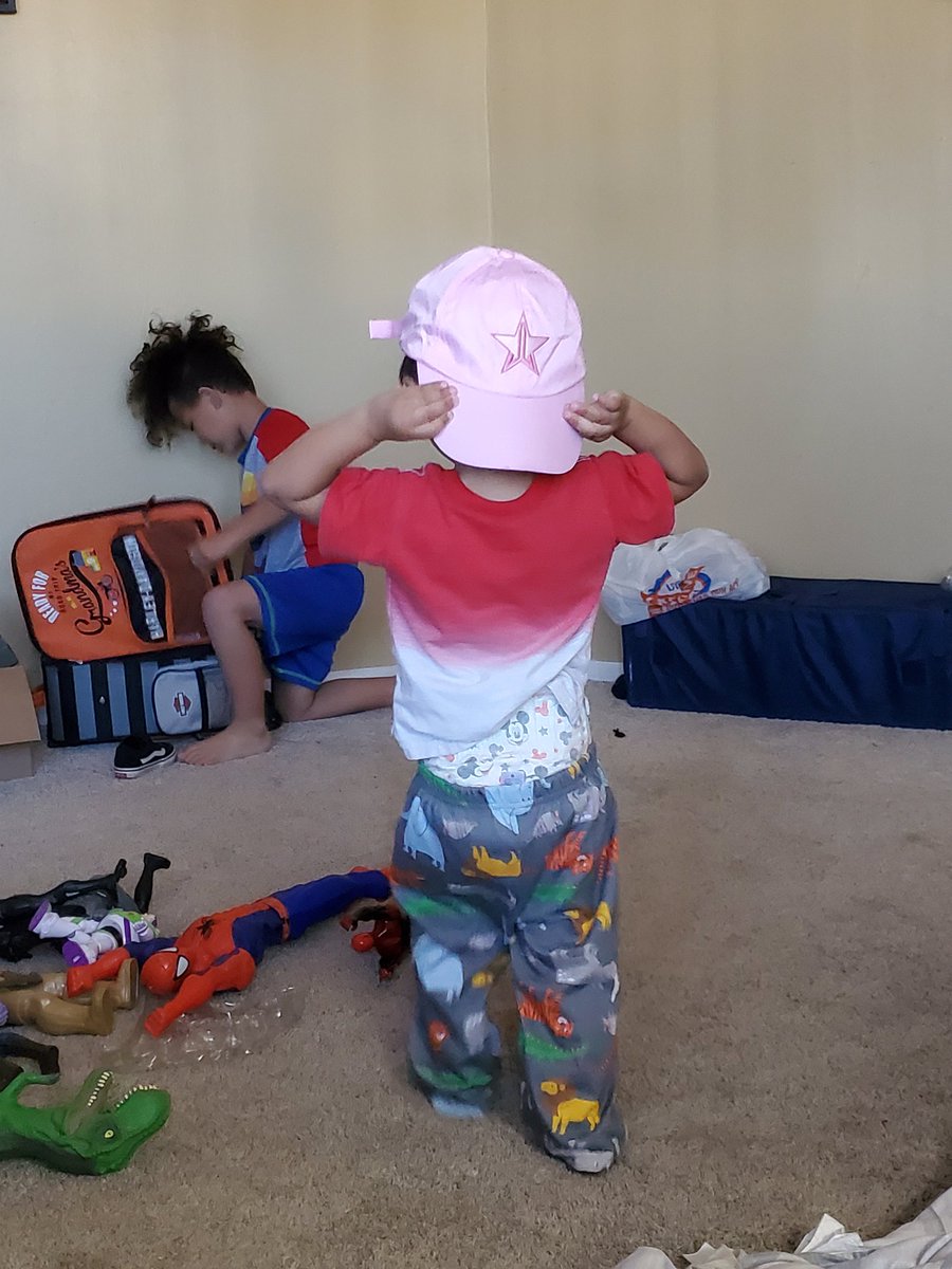CynthiaStidham6's tweet photo. My little dudes trashing the house while also wearing my Jeffree Star hat 🥰
@JeffreeStar @JSC_family https://t.co/D0hADcnpgw