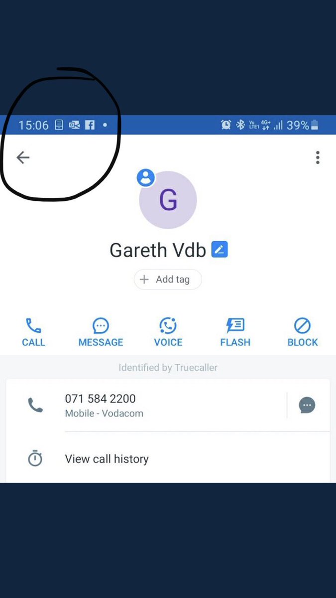 WokeMakoti's tweet photo. @watchdog_za @Julius_S_Malema Check the time each person checked Truecaller, this is what it was reflecting at 15:06 this afternoon. All those checking now are just trying to deflect (and kinda convince each other that Julius would be dumb enough to post his own phone number without being found out). #Yawn 🙄 https://t.co/4vGXfgzl3c