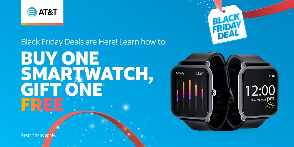 ATTSBattlefield's tweet image. Now, this is a #BlackFriday deal you certainly don't want to miss! Visit our AT&amp;amp;T Store at 729 S Battlefield Blvd to score BOGO Apple Watches, or make an in-store appointment at bit.ly/ATTVIP. #ATTVIP #ATT #Apple #AppleWatch #BOGO #Holiday #Deals