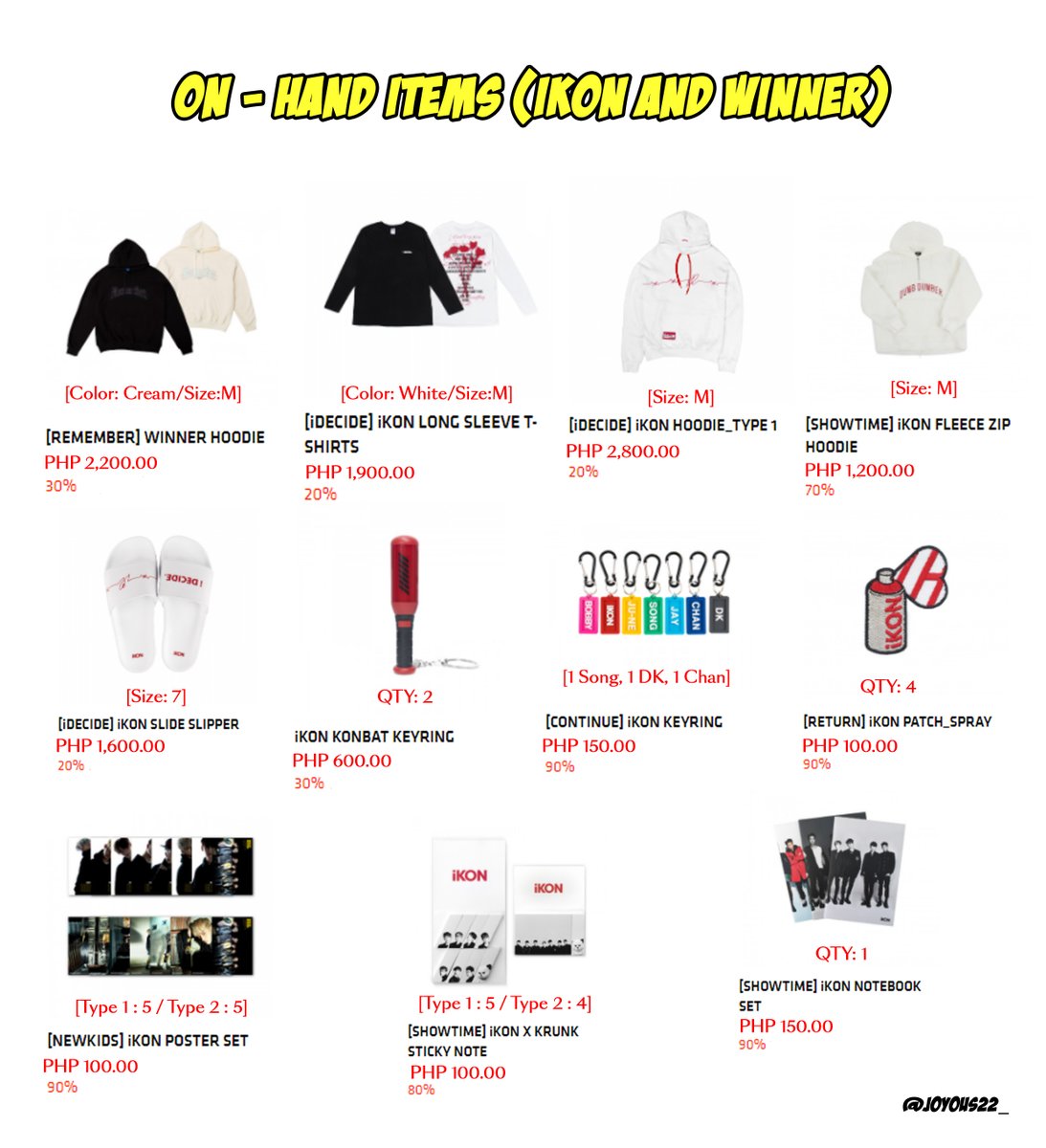 joyous22_'s tweet photo. [ON HAND] IKON AND WINNER MERCHANDISE

**Purchased during YG BLACK ALL DAY SALE**

💸DOP : December 15,2020
✈ETA : Jan-Feb 2021

Order form: https://t.co/BXnTyyhjFK

DM for details 😊😊😊

#iKON #Winner #YGSale #YGSELECT #YG #YGBLACKALLDAYSALE #OnHandItems https://t.co/4dl3nkiMm0