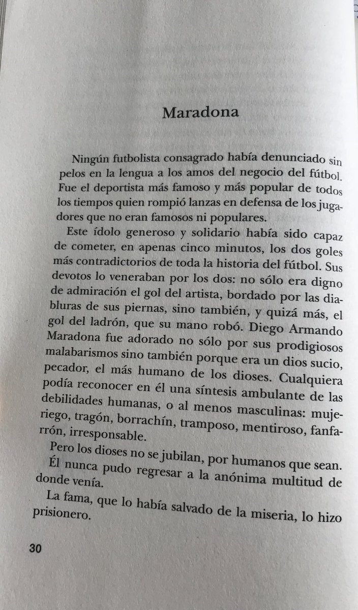 TomasJimenez_'s tweet photo. Eduardo Galeano sobre Diego Armando Maradona. https://t.co/xtDQl3t1ib