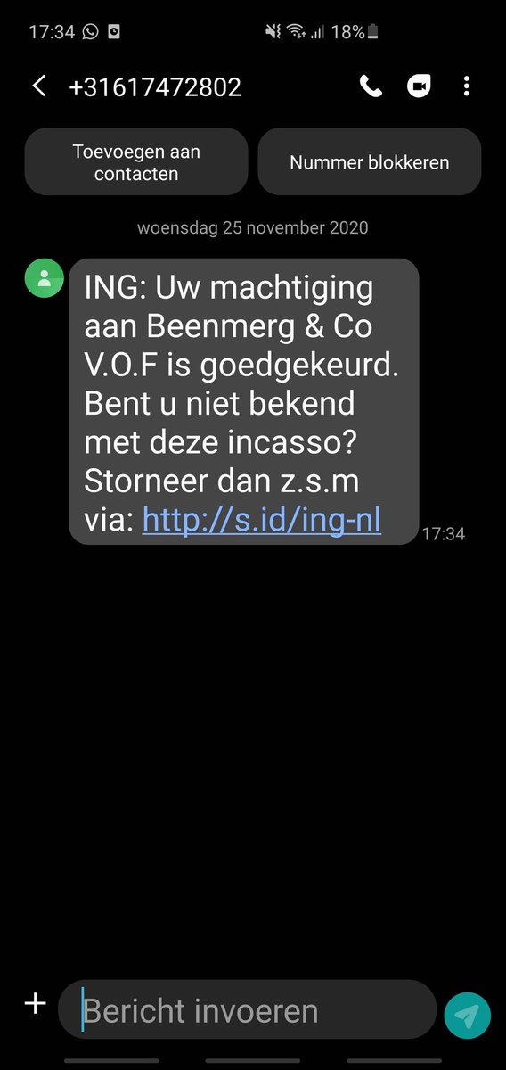 Yo <a href="/ingnl/">ING Nederland</a> ik werd benaderd door deze scammert