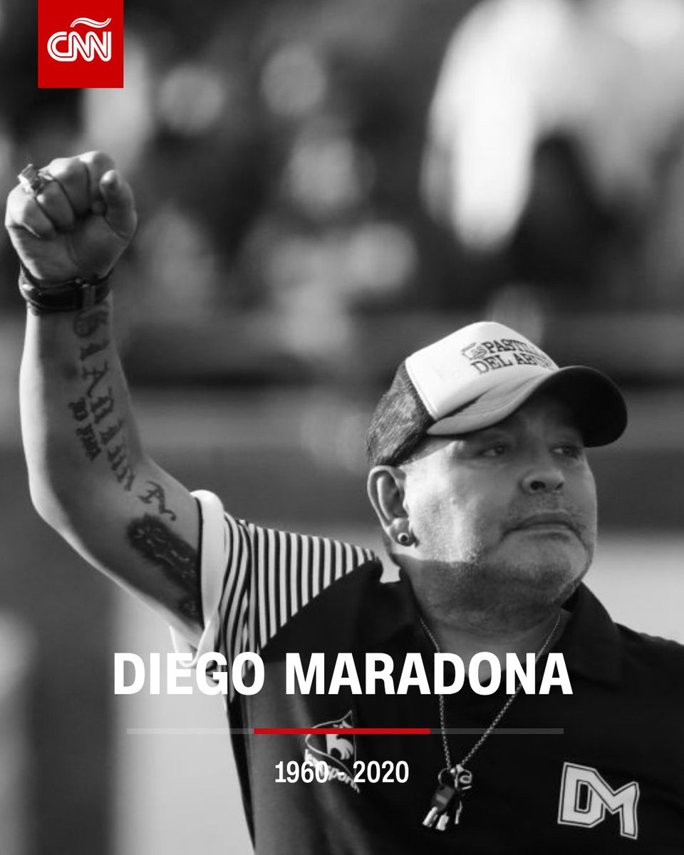 ÚLTIMA HORA
Muere Diego Armando Maradona a los 60 años 
cnn.it/3qbrGDw
