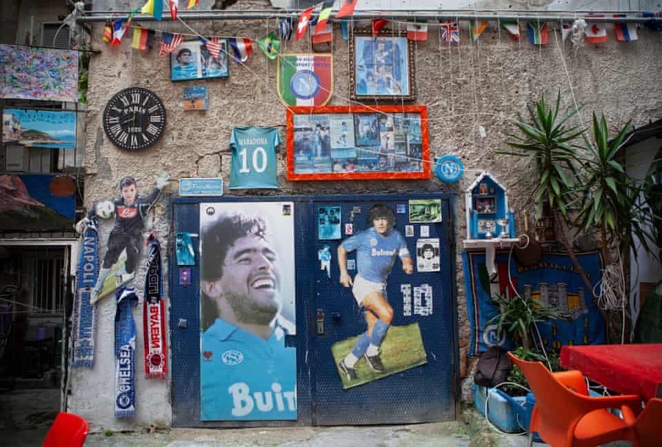 Nothing sums up Maradona better than the streets of Naples. Every working-class district has its homage to him, decades after he left Napoli. The People’s Champ.