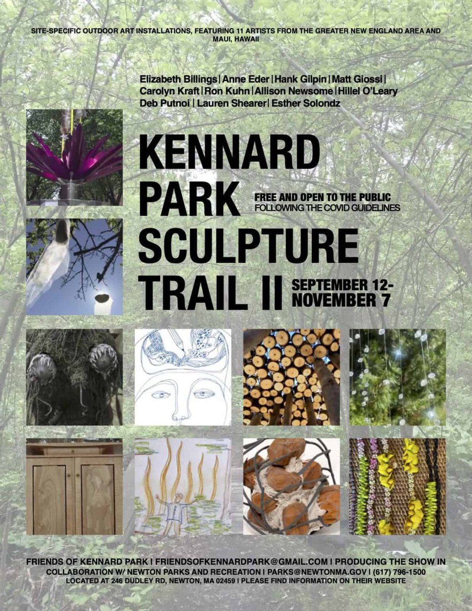 Kennard Sculpture Park will be open through tomorrow, 11/26! Support our artists and open spaces by visiting this free, outdoor exhibit newtonconservators.org/kennard-park-s…