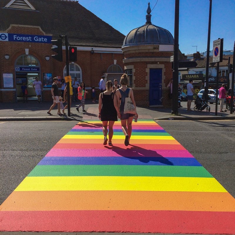 1/15 - Newham (June 2018 and June 2019) In June 2018 the first Local Authority to install a temporary  #RainbowCrossing was Newham. This was a joint venture between Newham Council and  #ForestGaytePride, one of London’s leading borough Pride events. This was repeated in 2019