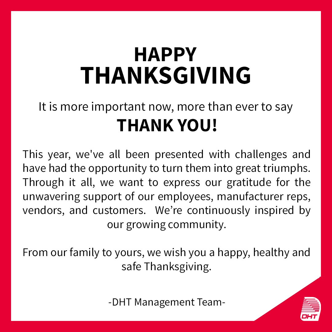 DiversifiedHeat's tweet photo. From our family to yours, we wish you a happy, healthy and safe Thanksgiving.
#dhtnet #2020thanksgiving https://t.co/kIfDgF9JZg