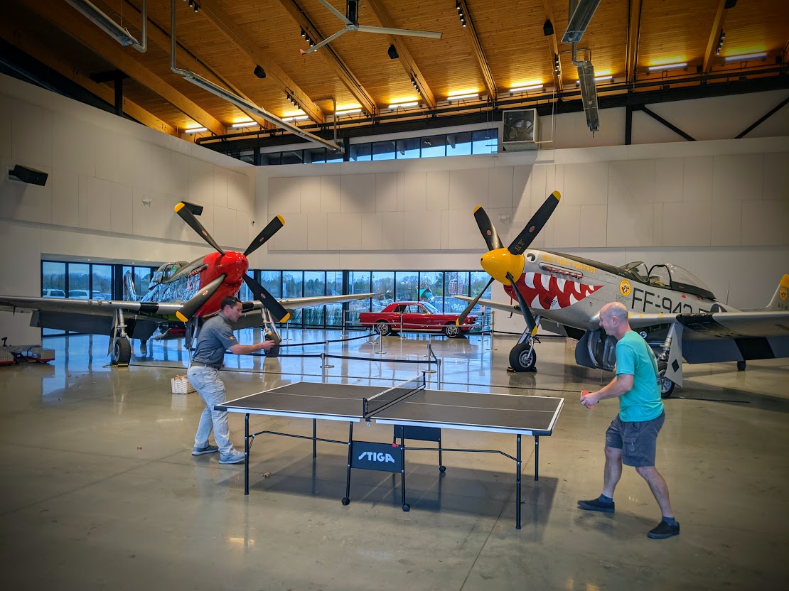 Pretty nice place for a Line Crew vs CFI ping pong playoff

#flyoz
#p51mustang
#pingpong
#mustang
#aviation
#aviationdaily
#visitbentonville
