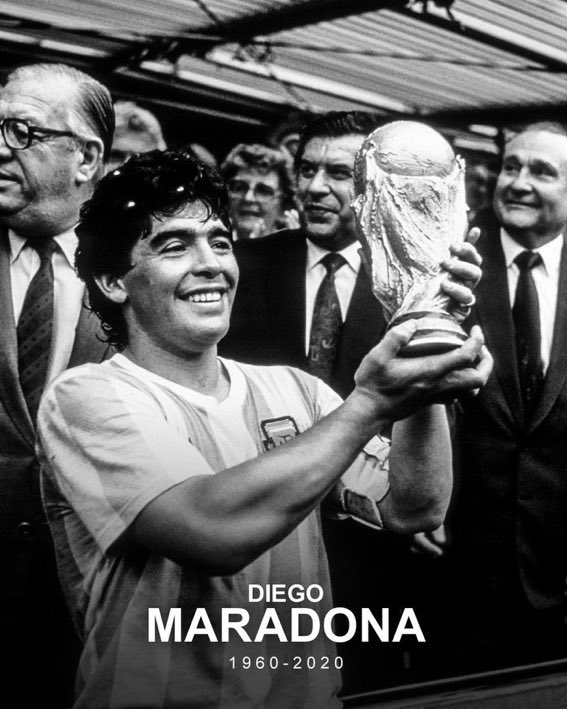 Día durísimo para el mundo del fútbol. Fuerza a  la familia.

DEP Diego Armando Maradona.