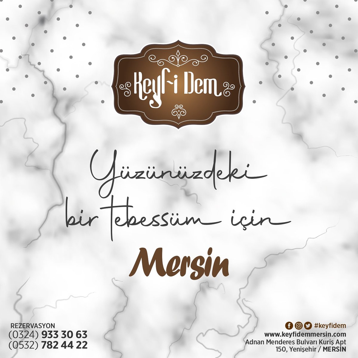 keyfidemmersin's tweet photo. Yüzünüzdeki Bir Tebessüm İçin Mersin...

Keyf-i Dem Ailesi Olarak
COVID-19 Tedbirleri Kapsamında
Siz Değerli Müşterilerimize
Paket Servisi ve Gel Al Hizmetini
Başlatmış Bulunmaktayız. 

Detaylı Bilgi İçin Lütfen Aramayı Unutmayın...

📲0324 933 30 63
📲0532 782 44 22

#keyfidem https://t.co/GpGeatjV2P