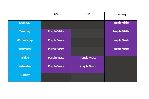 Following the success of the Thursday evening @PurpleVisits Video Visits, we will now extend availability Monday to Thursday evenings and all day Saturday to help maintain contact outside of school opening times. Please contact @PurpleVisits for help and support. 💜