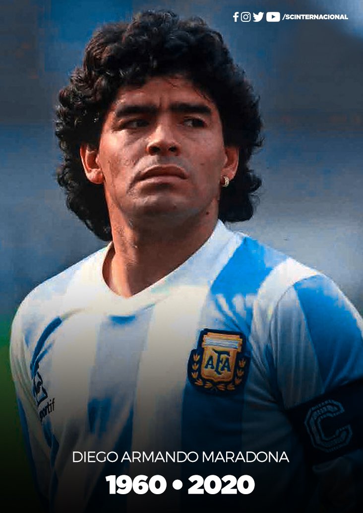 Uma lenda do futebol partiu hoje. Diego Maradona, um dos maiores