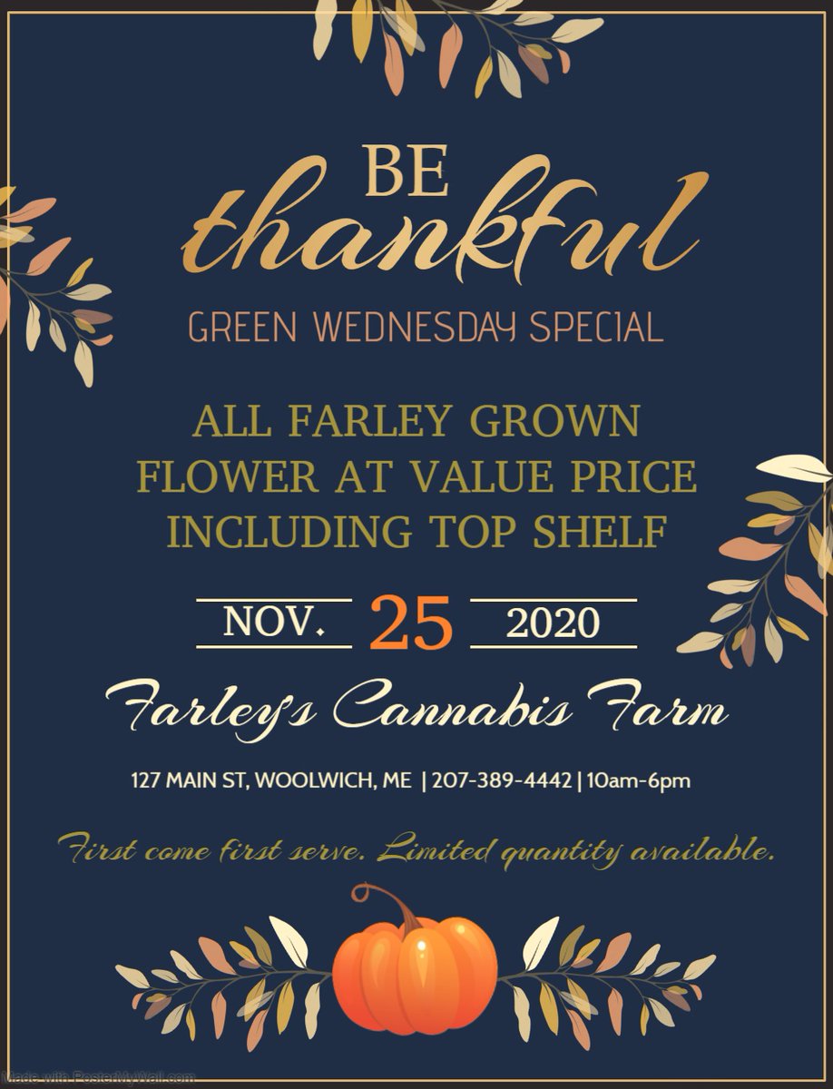 farleysfarm's tweet photo. It's Green Wednesday and Med Card Day! Hurry up and place your orders, supplies are already getting low! Med Card Event ends at 2pm and we close at 6pm! https://t.co/AiaaMMNjQt