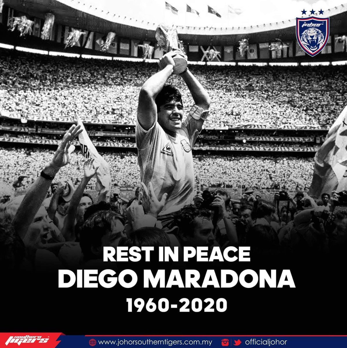 REST IN PEACE DIEGO MARADONA

Our deepest condolences go to the family of Diego Maradona. Rest in peace, Diego.