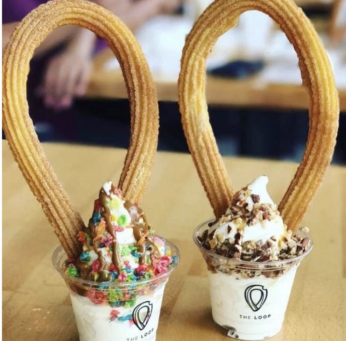 & #39;Loop& #39; Churros (thats icecream at the bottom)
