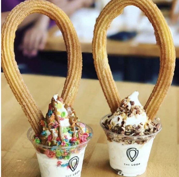 'Loop' Churros (thats icecream at the bottom)