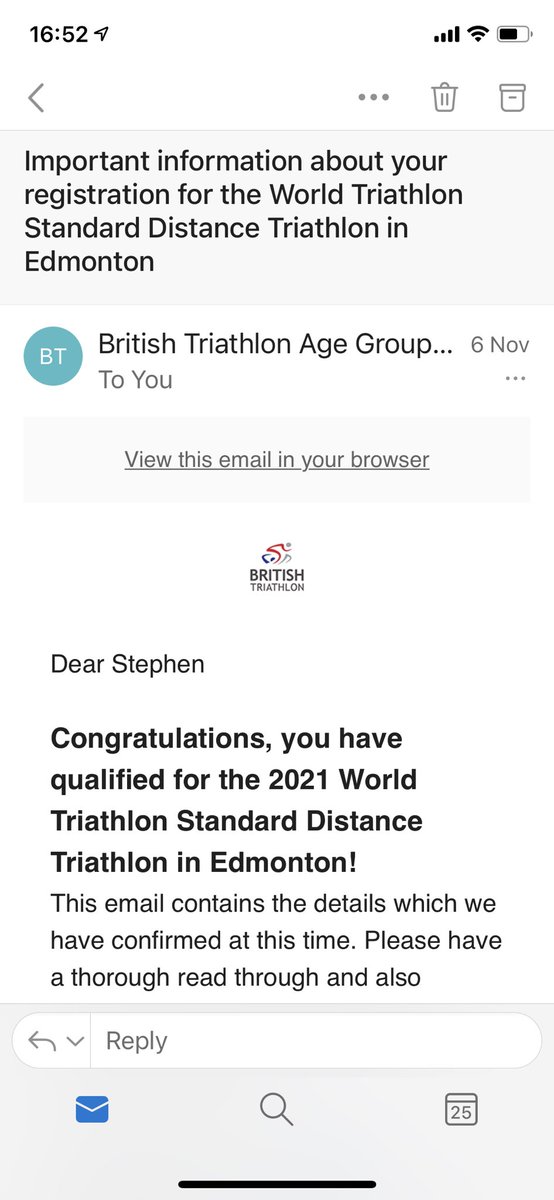 SteveVarleyEY's tweet photo. Delighted, and somewhat amazed, that I have been selected for the Great Britain triathlon team (for my age group) @TeamGB World Championship is in Edmonton Aug 2021. 5th time in 6 years I have been selected....thanks so much to @BritTri #BetterGetTraining #AlreadyWorried! https://t.co/DdILoUaBrD