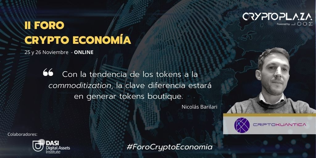 cryptoplaza_es's tweet photo. ¡Gracias Nicolás Barilari Plana , Co- Founder #Criptokuantica por una intervención estelar! #ForoCryptoEconomía #CryptoEconomyForum #Tokens https://t.co/XojhogGZAm