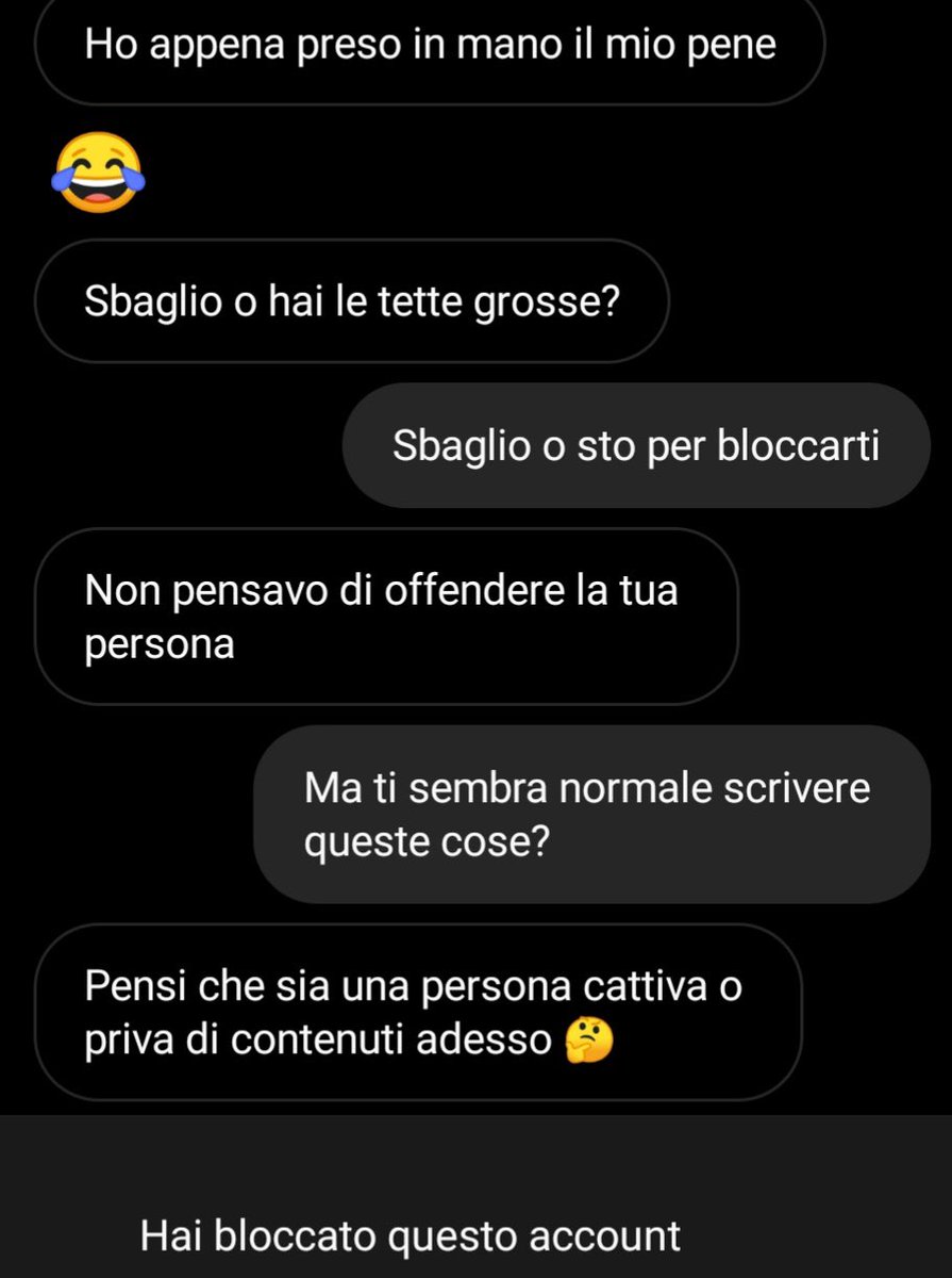 “non pensavo di offendere la tua persona”