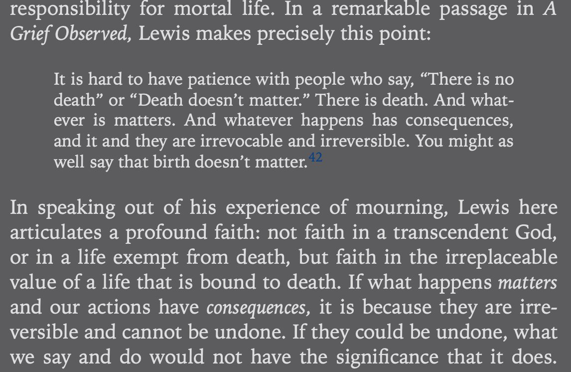 fr/last page of ch. 1 -- isn't this just what it might mean to be "Engaged" full stop? That what one does -- here, now, with and among others -- matters?