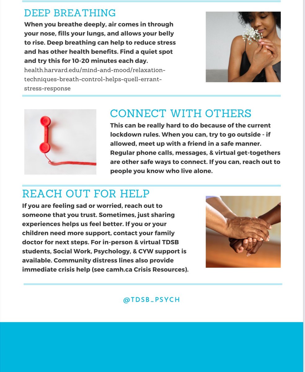 This week has brought another pandemic lockdown to Toronto (and Peel). We know this can be stressful for many &amp; hope that these ideas are helpful.