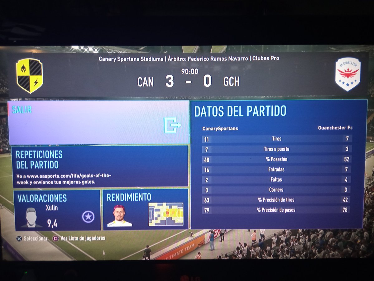 Buen partido chicos, disputado hasta el último minuto, suerte para esta noche @clubes_fc 
               VAMOS CANARY⚔️🇮🇨
                <a href="/CanarySpartans/">Canary Spartans</a>