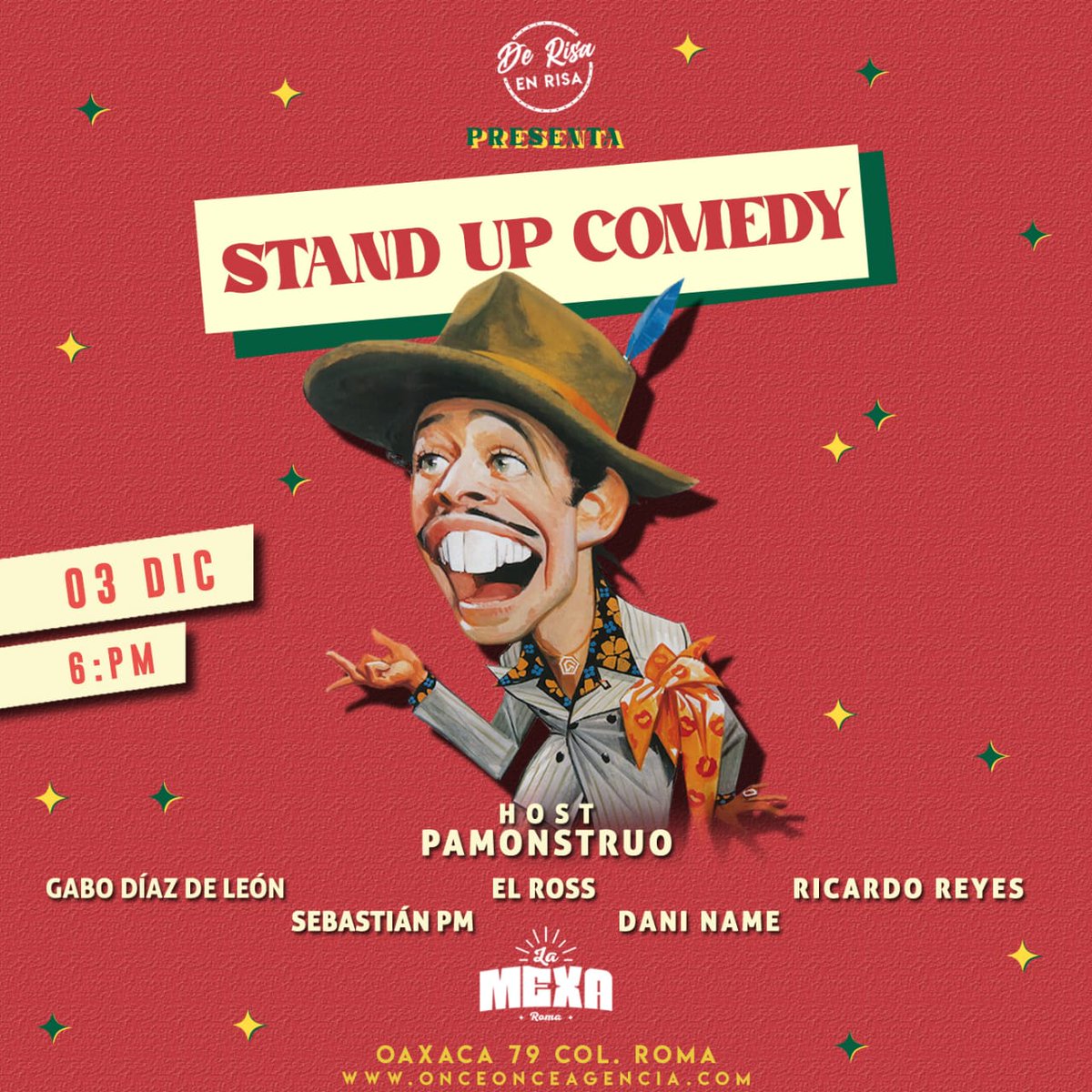oyeeepam's tweet photo. El 3 de diciembre justito después de mi cumpleaños voy a hostear en #LaMexa y estaría buenísimo verlos ahí.  #StandUpComedy #SupportYourLocalFreaks https://t.co/rQWS88Hpmd