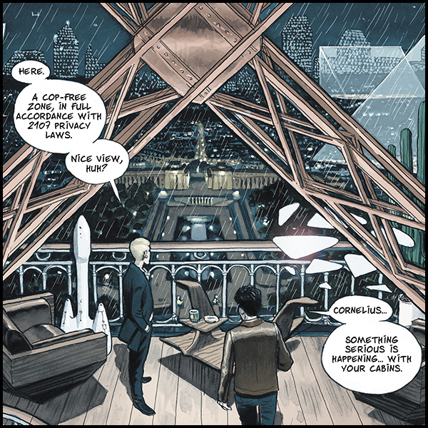 MagneticPress's tweet photo. #TheDailyPanel - "Nice View" - The rich get richer in PARIS 2119, by @Zep and Dominique Bertail, now available from @MagneticPress! https://t.co/9aq2kyi51v https://t.co/RRT9BXGBZE